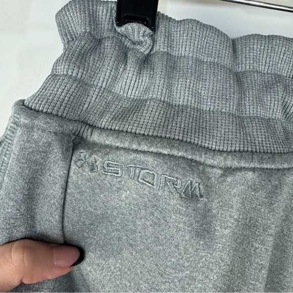 Under Armour Grey Gray Straight Leg Sweats Sweatpants Lounge Athleisure - Picture 4 of 5